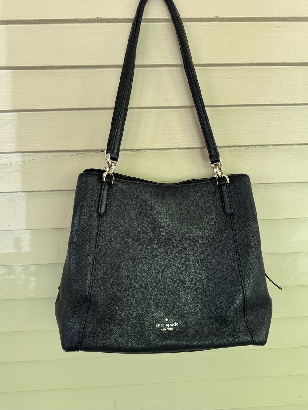 Kate Spade Black Leather Shoulder Tote